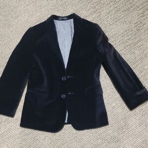 Navy Velvet Blazer